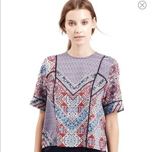 Topshop Scarf Print Top